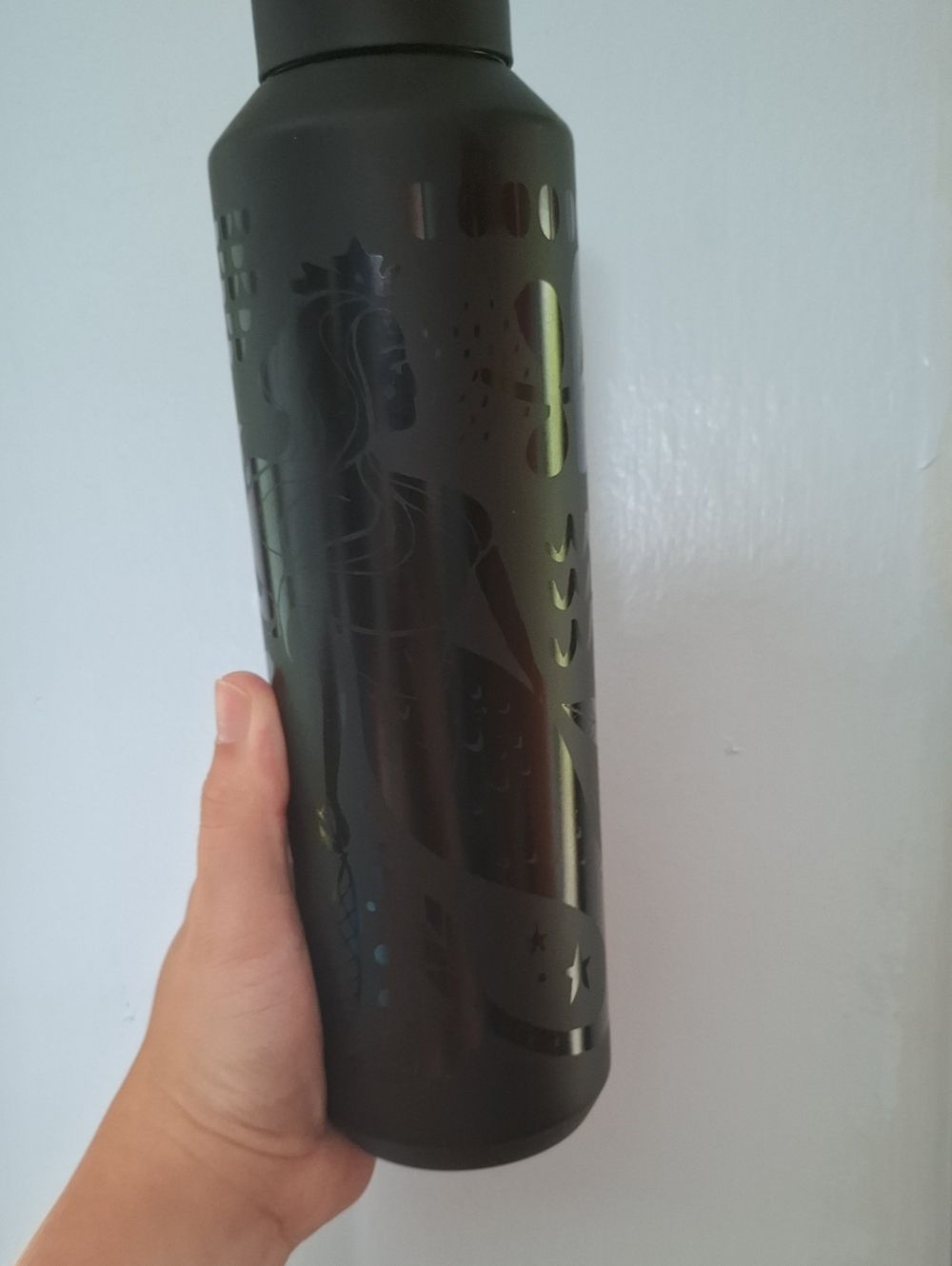 Black Mermaid Stainless Steel Water Bottle - Starbucks
